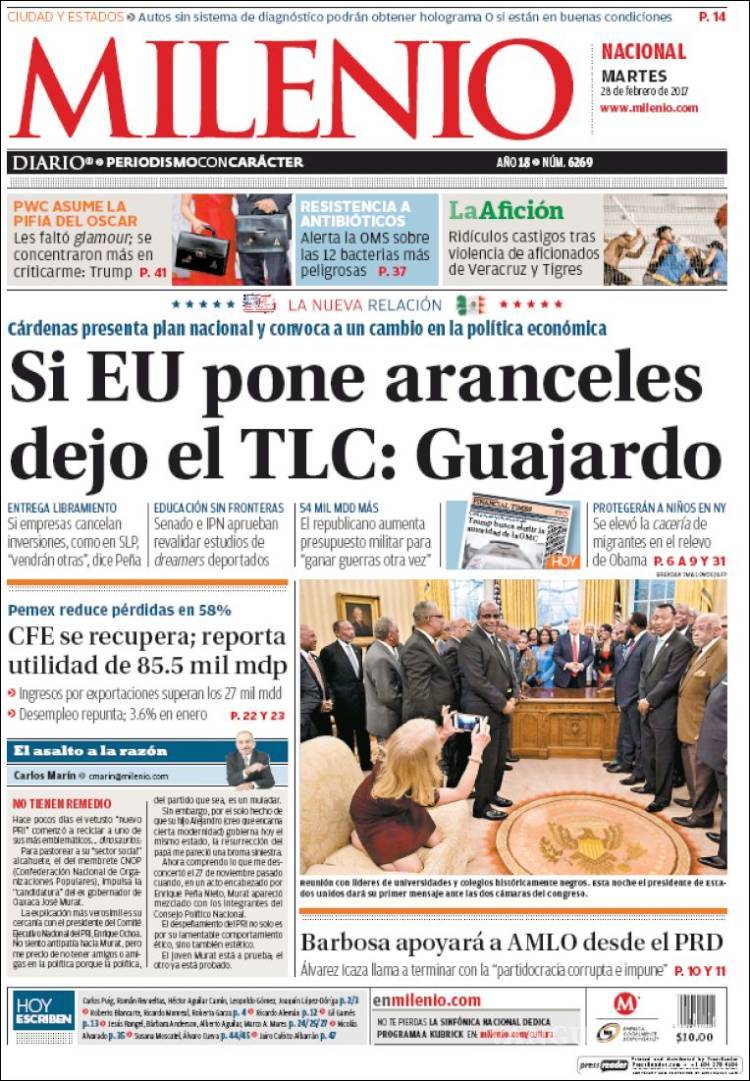 $!Titulares Prensa Nacional 28/02/2017