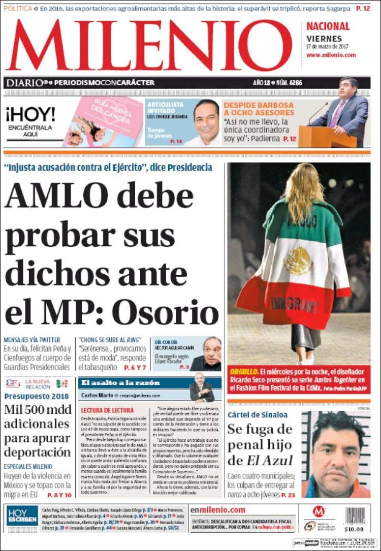 $!Titulares Prensa Nacional 17/03/2017