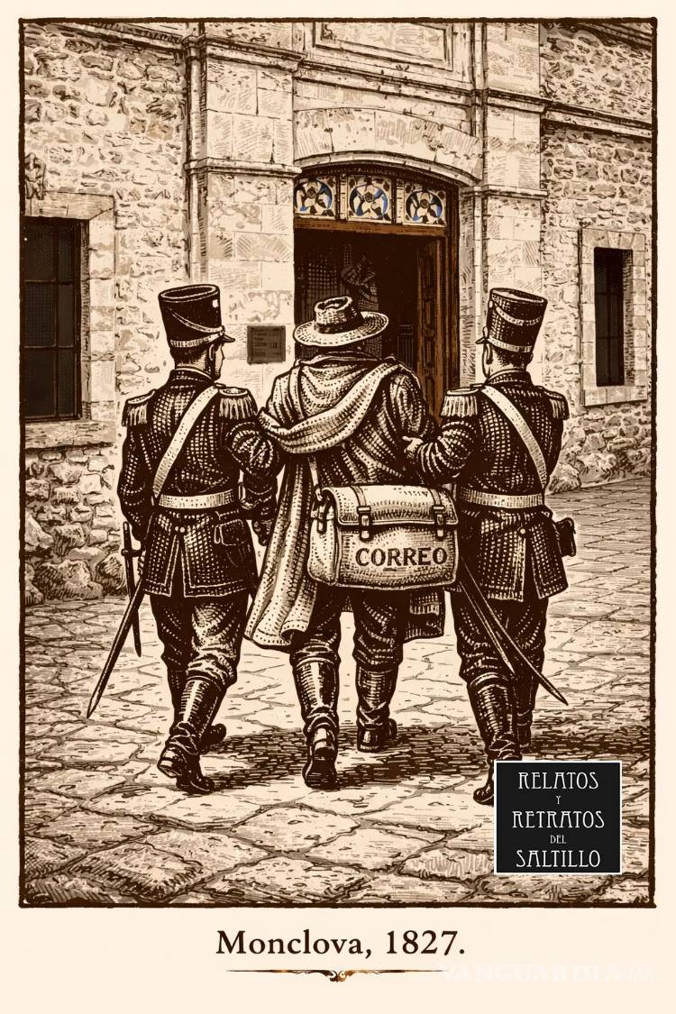 $!Representación del momento cuando Juan Valez es conducido a la prisión por haber llegado en burro a Monclova trayendo consigo la Constitución.
