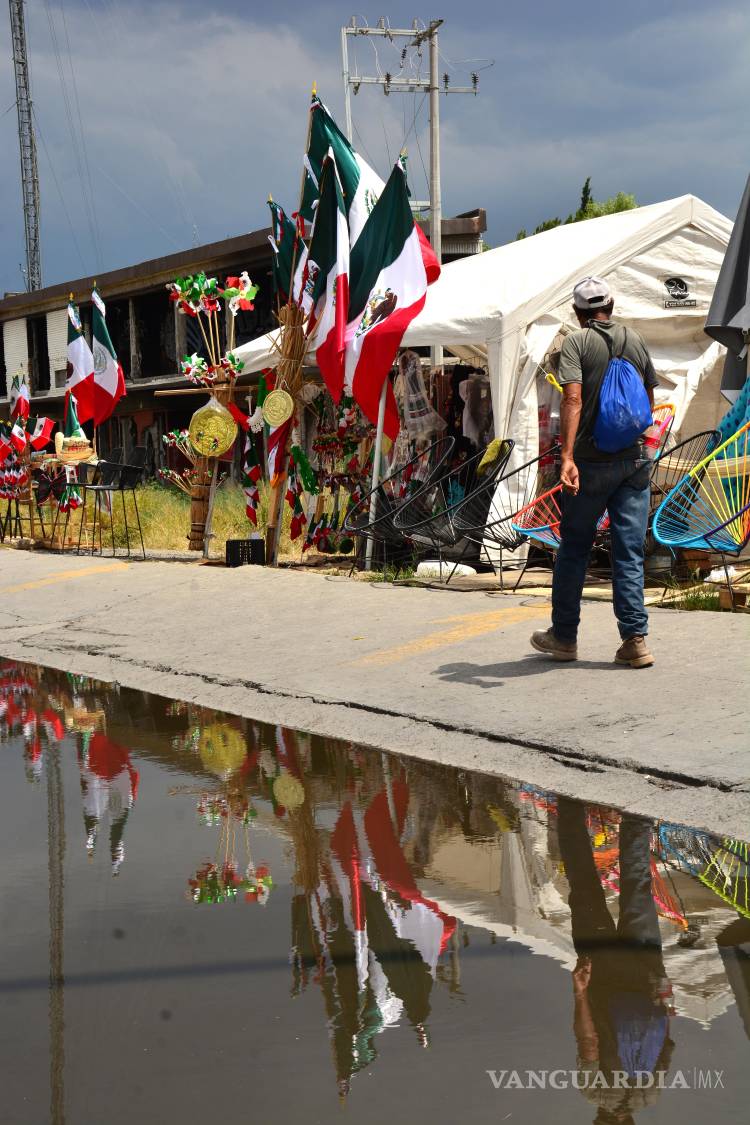 $!Por las calles se vendieron adornos para celebrar el Día de la Independencia.