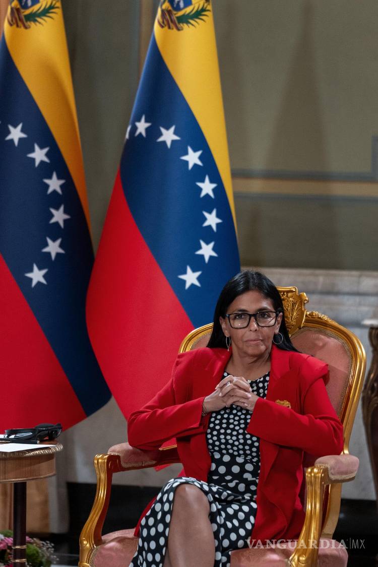 $!Delcy Rodríguez en Caracas, en abril.