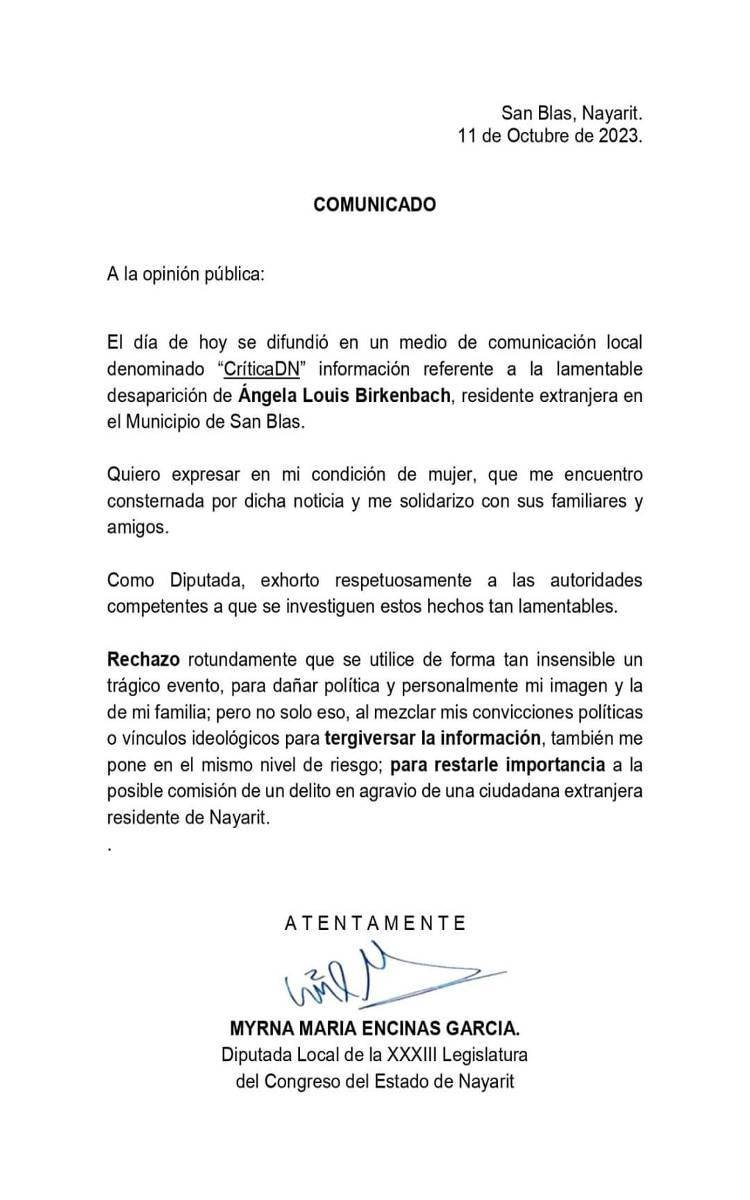 $!En Nayarit asesinan a empresaria extranjera por defender sus terrenos en San Blas