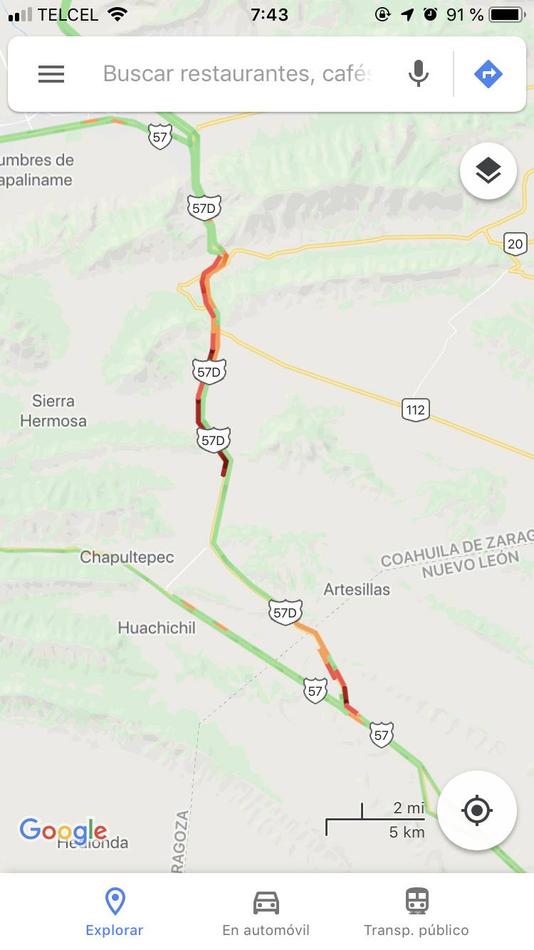 $!Paralizada carretera 57 en Coahuila por accidente pasando Los Chorros