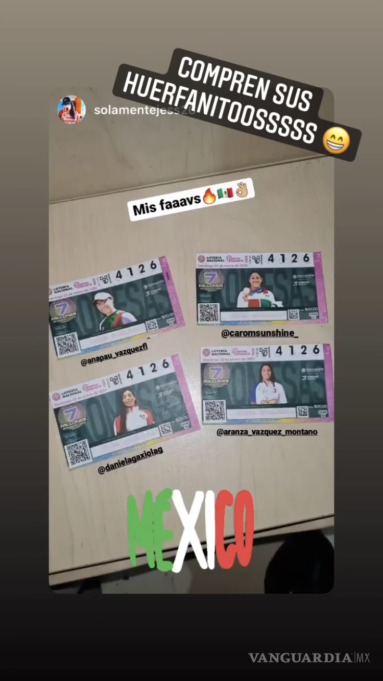 $!¡Orgullo de Coahuila! Ana Paula Vázquez, arquera olímpica, aparece en “cachito” de Lotería Nacional