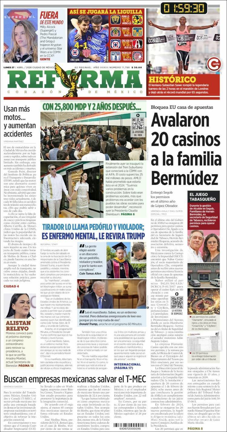 $!Segob desmiente a Reforma y niega vínculos con red ligada a Hernán Bermúdez en permisos de casinos