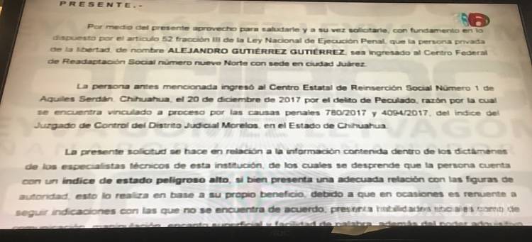 $!Alejandro Gutiérrez ha sido torturado 9 veces; abogado pide su traslado a otro penal