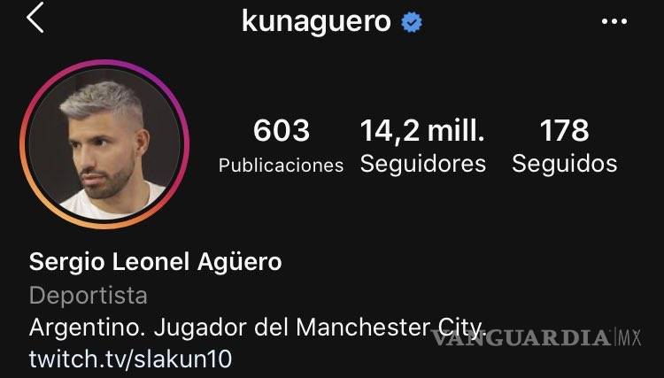 $!Kun Agüero se quita el 10 en Instagram...¿Se lo dejó a Messi para su llegada al City?