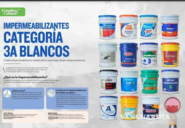 $!¿Goteras y humedad? Estas son las mejores y más baratas marcas de impermeabilizante, según Profeco