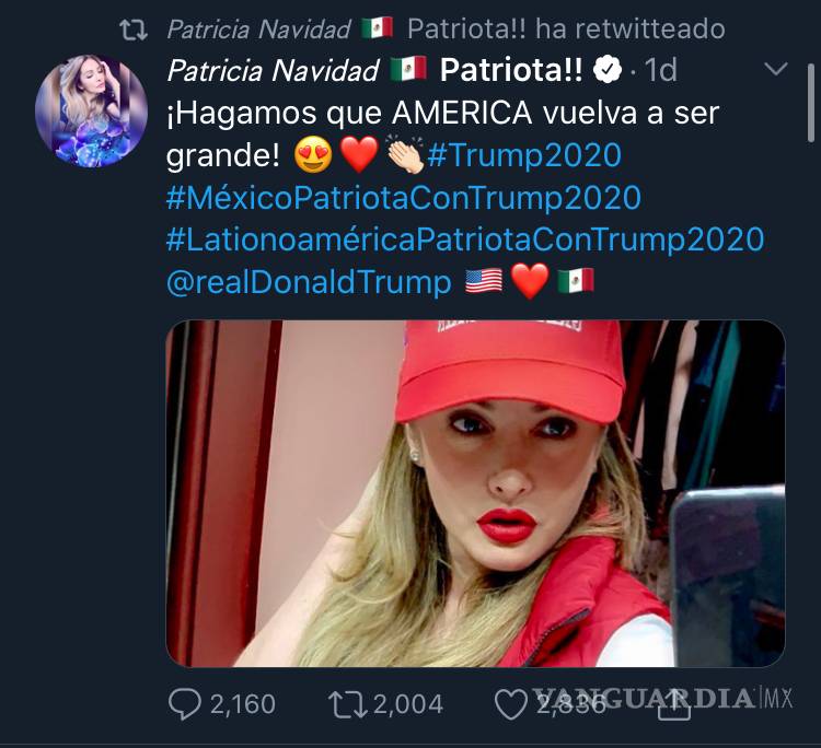 $!'Joe Biden es un pedófilo': Paty Navidad reitera su apoyo a Donald Trump