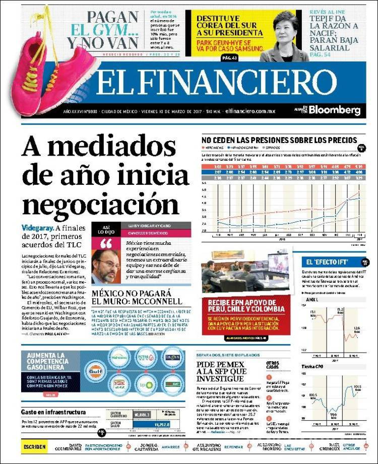 $!Titulares Prensa Nacional 10/03/2017