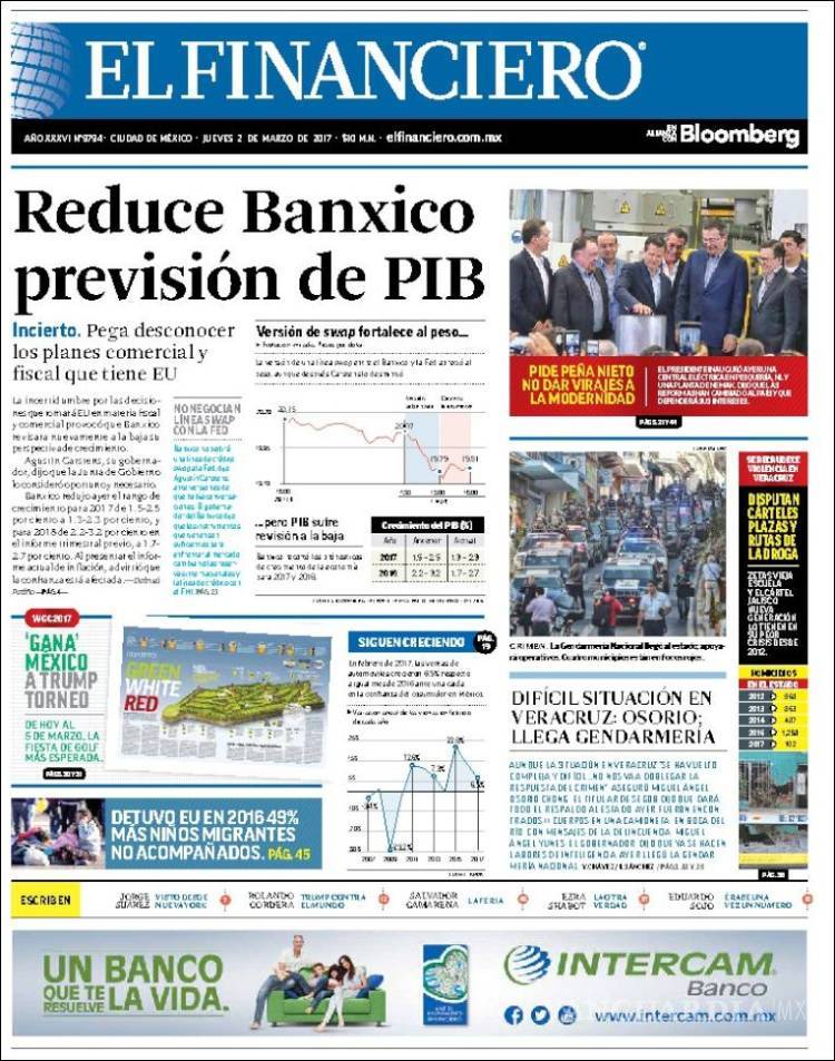 $!Titulares Prensa Nacional 02/03/2017