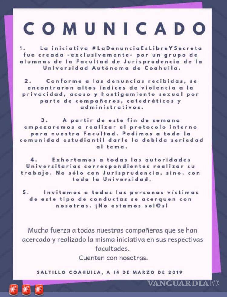 $!En Saltillo alumno de la Facultad de Jurisprudencia de la UAdeC acusado de violación se burla en redes