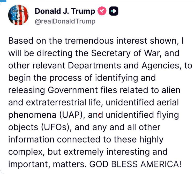 $!Publicación de Donald Trump en X