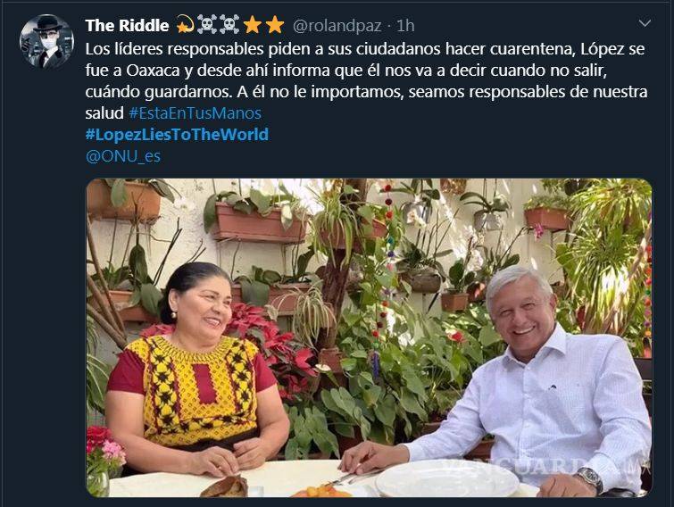 $!#LopezLiesToTheWorld: Por omisión de AMLO ante coronavirus en México, usuarios piden intervención de ONU y OMS