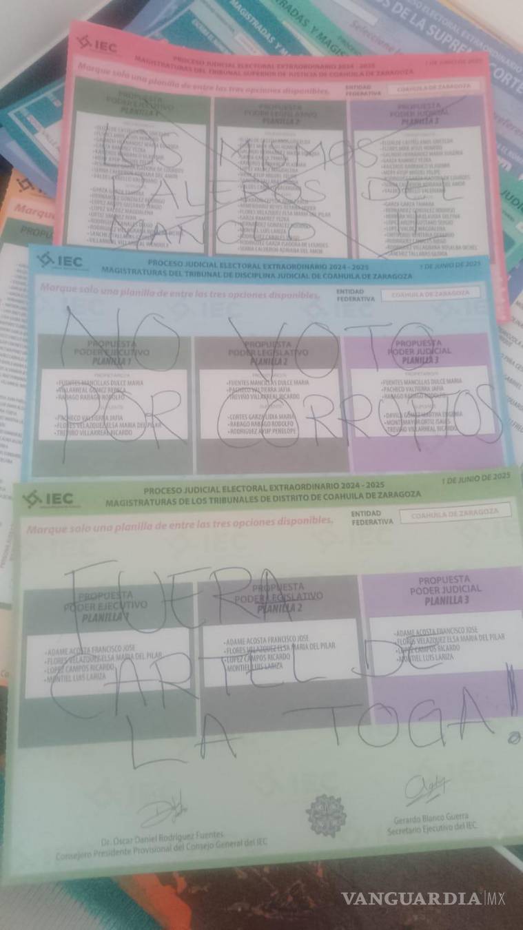 $!En Coahuila, ciudadanos convierten votos en denuncias: ‘Fuera cártel de la toga’