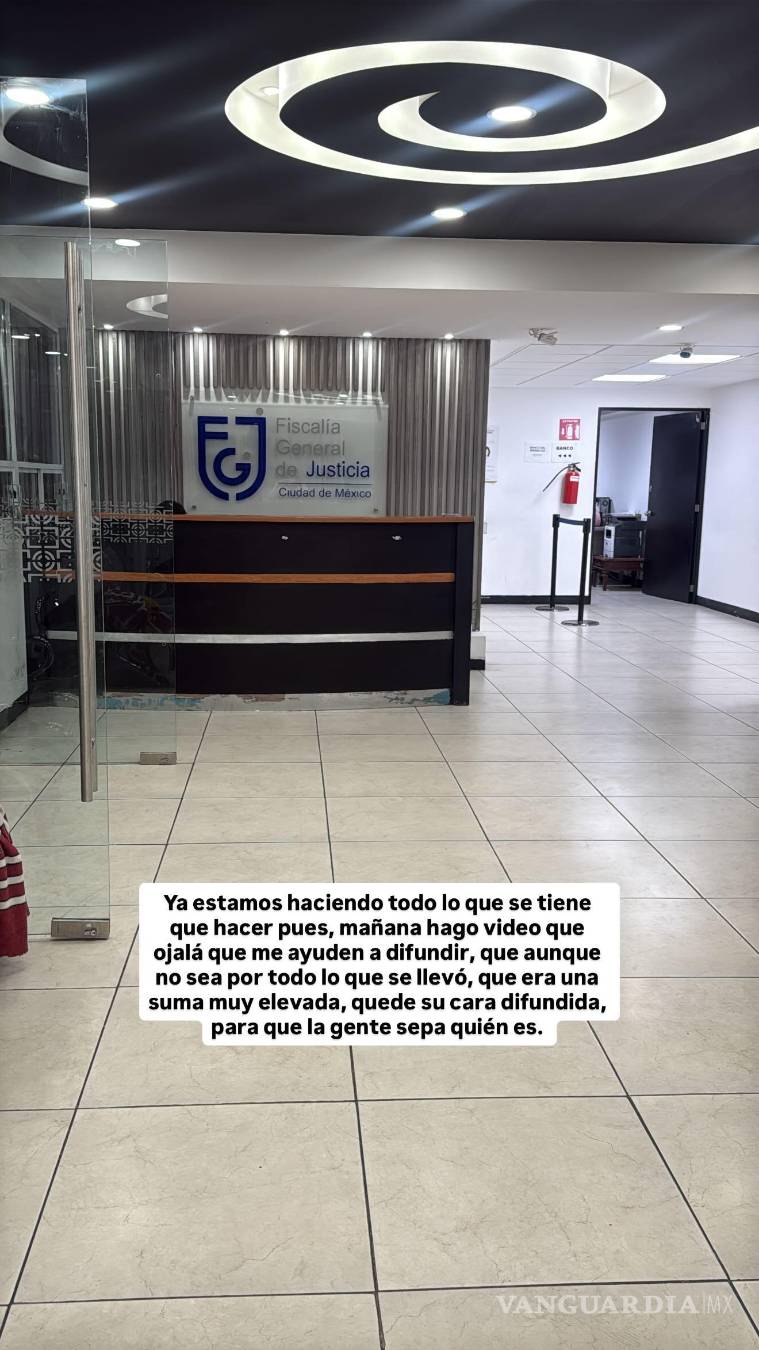 $!Marlene Ont compartió imágenes del momento en que presentó la denuncia ante autoridades de la Ciudad de México.