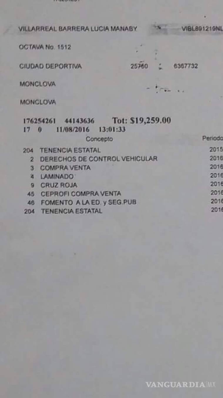 $!Diputado de Coahuila presenta documentación y asegura que su hija no es propietaria de la camioneta con droga