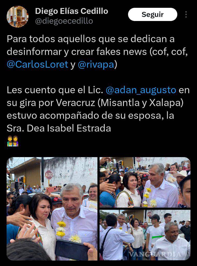 $!¿La esposa de Adán Augusto puso orden?, sale Andrea Chávez de la campaña