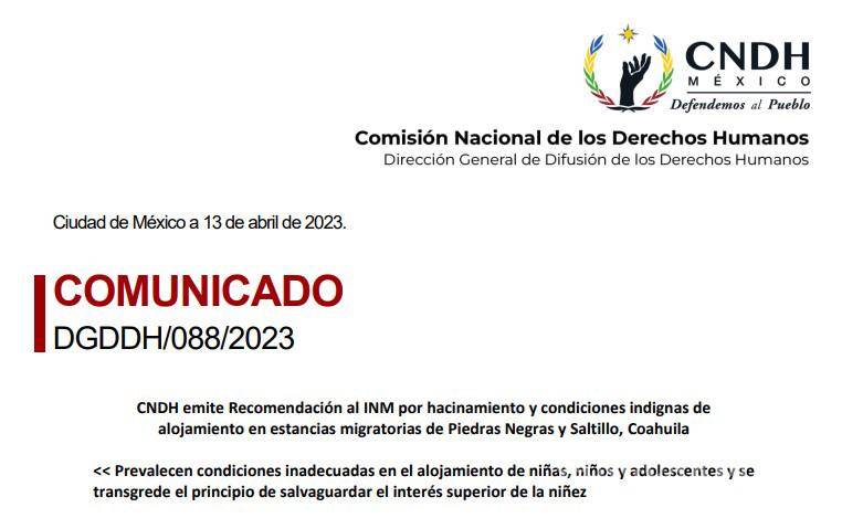 $!El comunicado fue publicado y enviado a las autoridades competentes para tomar en cuenta sus recomendaciones.