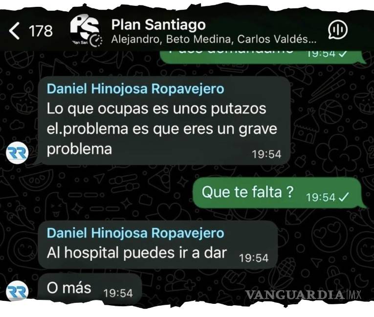$!Hace días un admín balín de chats abiertos por él mismo para promocionarse políticamente, llamó viejo a uno de sus críticos, antes de borrar sus propias amenazas.