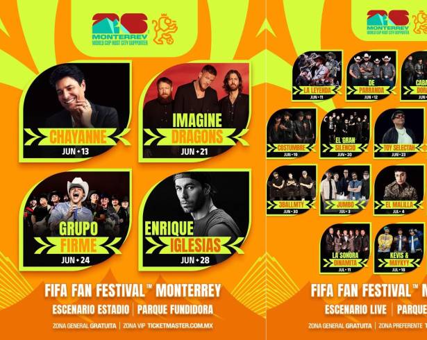 Nuevo León buscará brillar fuera de la cancha con un cartel musical encabezado por figuras internacionales y del regional mexicano.