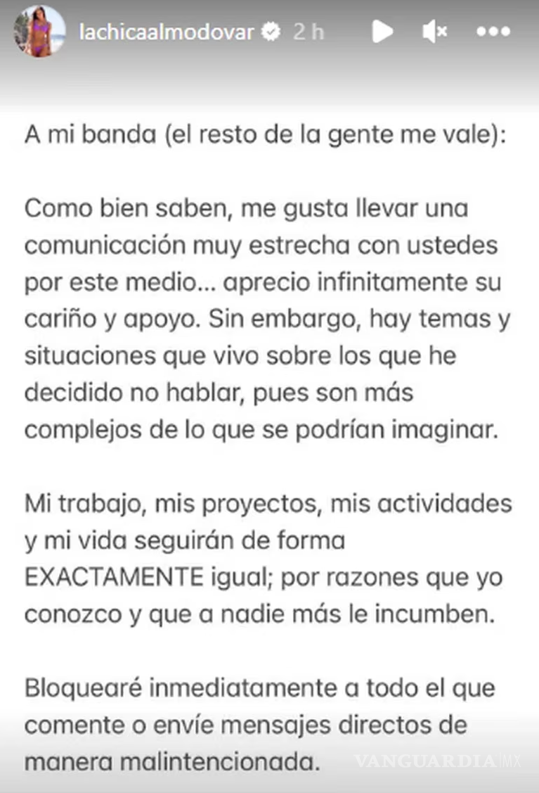 $!‘Mi vida seguirá igual’, Pamela Cortés habla tras la detención de su esposo Andrés Roemer