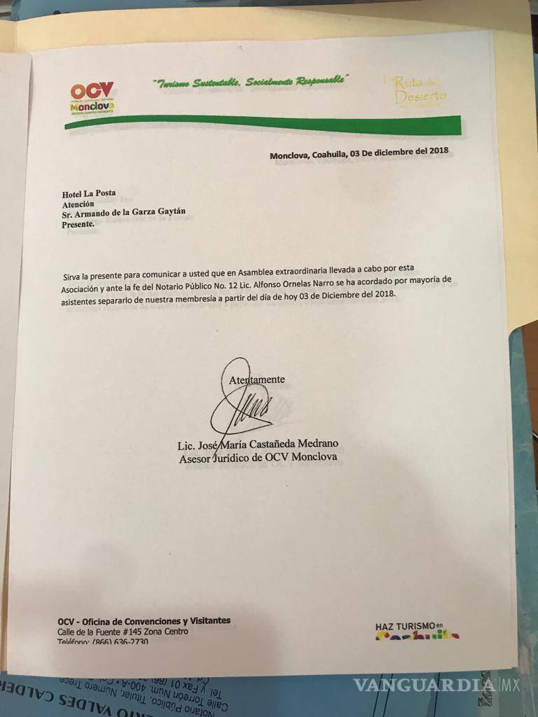 $!En Coahuila, expulsan a Jorge Kalionchiz y Armando de la Garza de la OCV Monclova tras denunciar desvíos de recursos