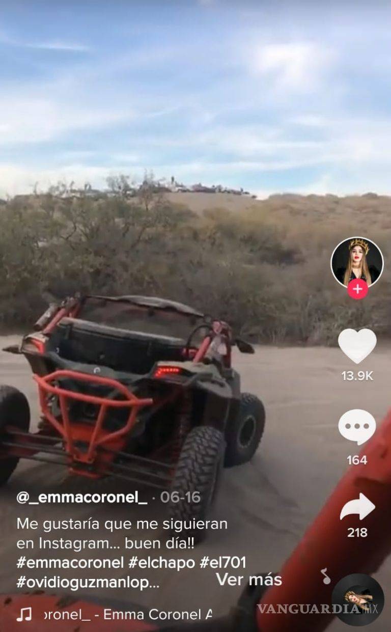 $!Emma Coronel exhibe en Tik Tok lujos y abundancia que le dejó "El Chapo" Guzmán