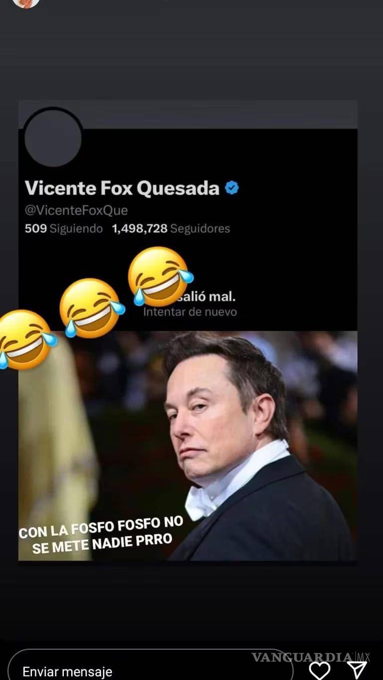 $!‘Con la fosfo fosfo nadie se mete’... Mariana Rodríguez se burla por cierre de cuenta X de Vicente Fox