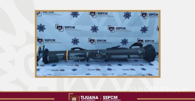 $!Autoridades de Tijuana decomisan lanzacohetes a hombre en Tijuana.