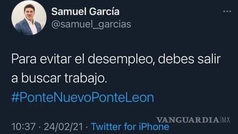 $!Samuel García se vuelve viral tras polémico 'tuit', pero todo se trató de una fake news