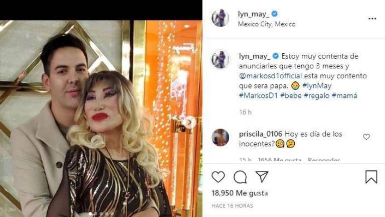 $!‘Es un niño’... Lyn May comparte el género de su bebé en redes sociales