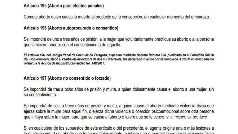 $!Oficial: el aborto quedó despenalizado en Coahuila; modifican Código Penal
