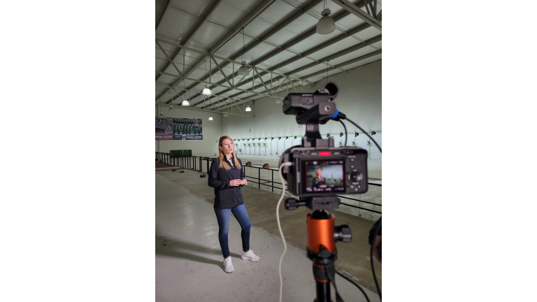 $!Marialejandra Centeno Nieves sigue los pasos de su hermano como tiradora deportiva.