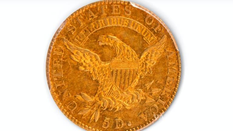 Subastan en Las Vegas una moneda de oro de 1822 en 8.4 mdd