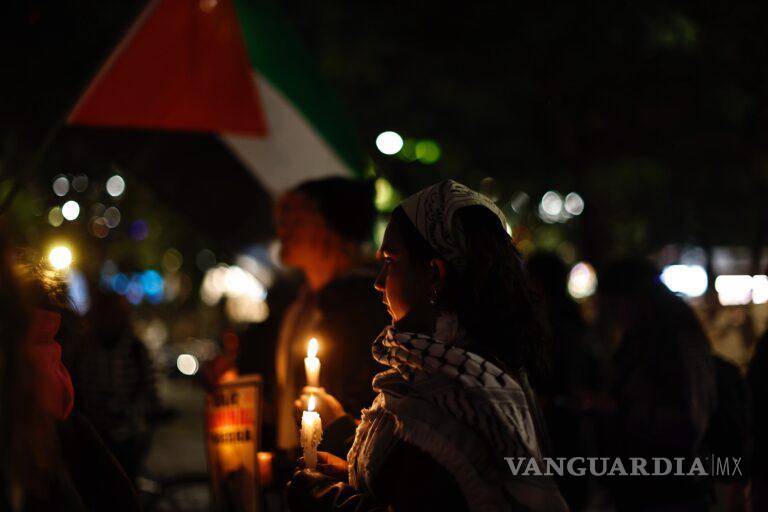 $!A un año del conflicto, se manifestaron en México contra la guerra en Palestina