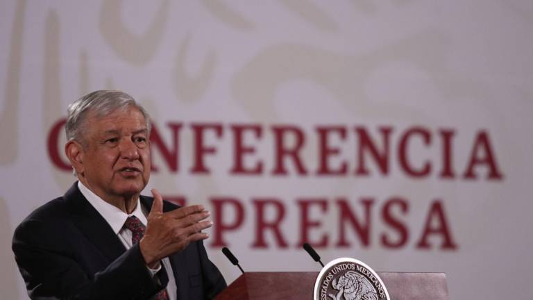 $!Andrés Manuel López Obrador, presidente de México, durante una conferencia de prensa matutina en Palacio Nacional. Cuartoscuro/Galo Cañas