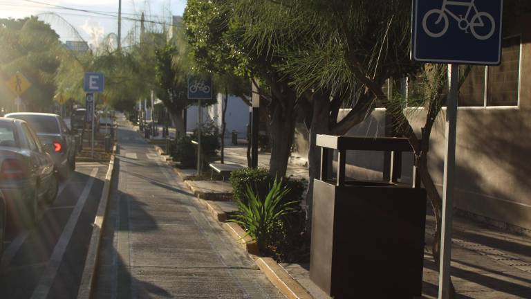 $!El corredor Matamoros en el Centro de Torreón fue lo último en infraestructura ciclista que se hizo, y representa apenas 400 metros lineales de ciclovía.