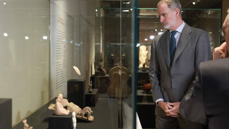 El Rey Felipe VI visita este lunes la exposición ‘La mitad del mundo. La mujer en el México indígena’ que se exhibe en el Museo Arqueológico Nacional (MAN), en Madrid.