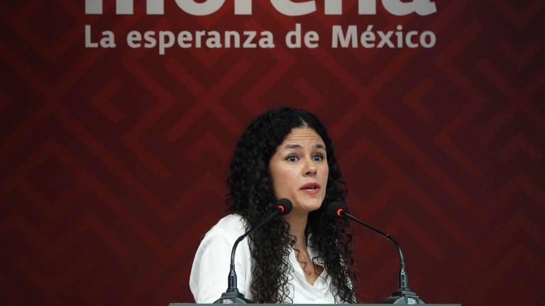 Luisa María Alcalde, presidenta nacional del Movimiento de Regeneración Nacional.