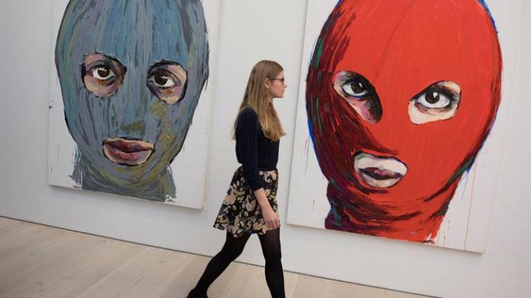 $!Pussy Riot pide luchar por la libertad en la Saatchi Gallery de Londres