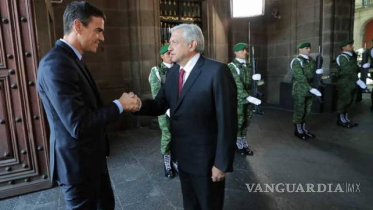 AMLO y Pedro Sánchez se reúnen en Palacio Nacional