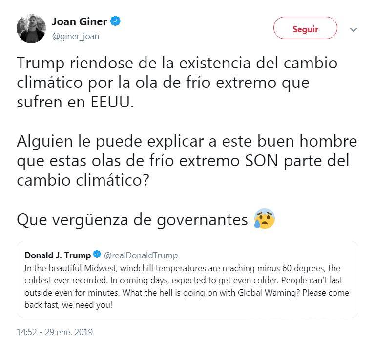 $!Donald Trump se burla del calentamiento global y lo tunden en redes