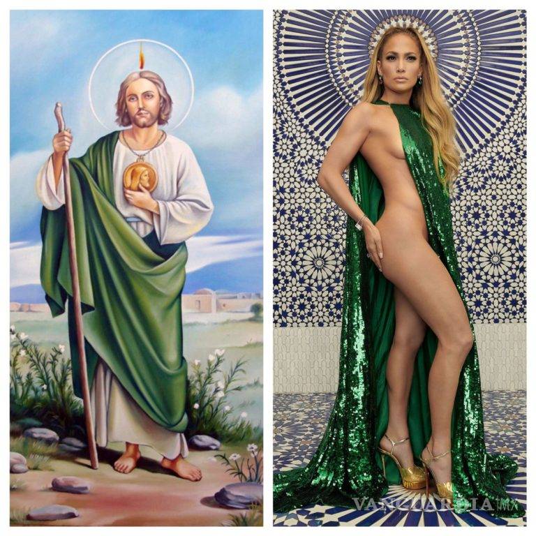 $!Comparan a Jennifer López con San Judas Tadeo; usuarios la hacen meme