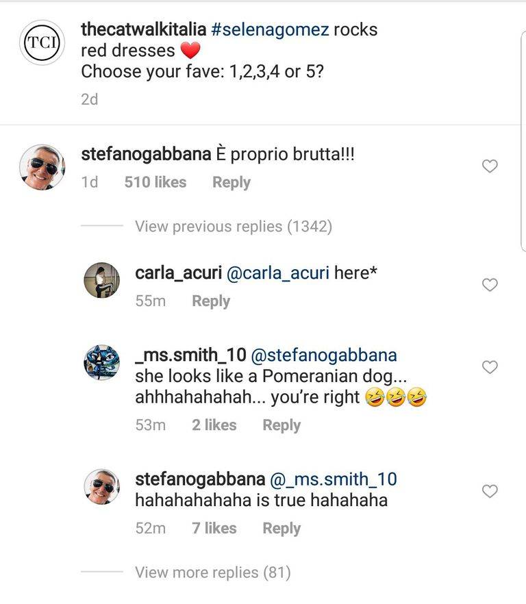 $!Stefano Gabbana llama ‘fea’ a Selena Gomez, sus fans la defienden