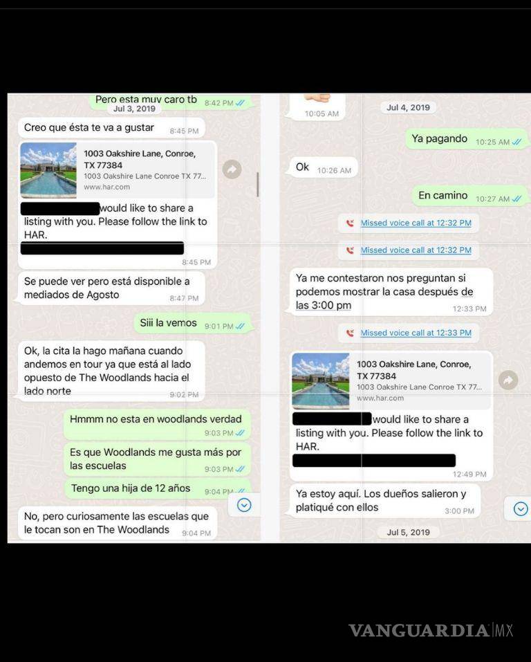 $!Mostró una conversación con un agente inmobiliario, para rentar dicha casa