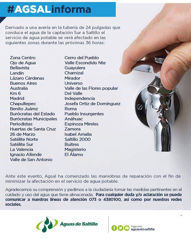 $!Cuarenta colonias de Saltillo que sufren ola de calor se verán aún más afectadas por 'ocurrencia' de AGSAL de restringir servicio de agua