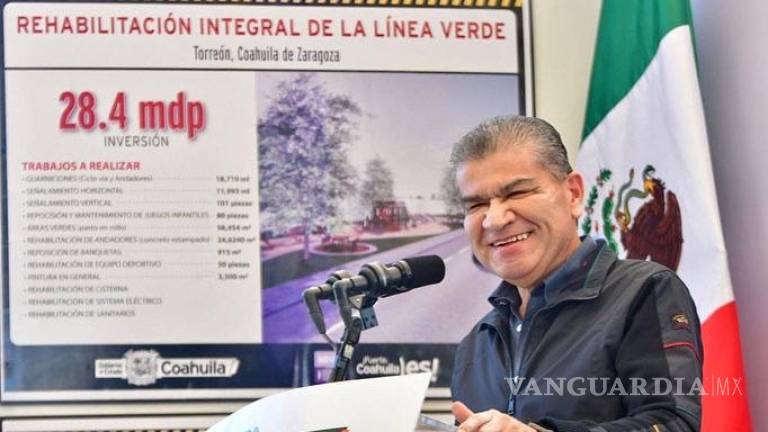 Inicia Miguel Riquelme rescate de Línea Verde con 84 mdp