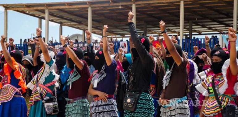 $!Mujeres del Ejército Zapatista se unen a Un día sin Mujeres