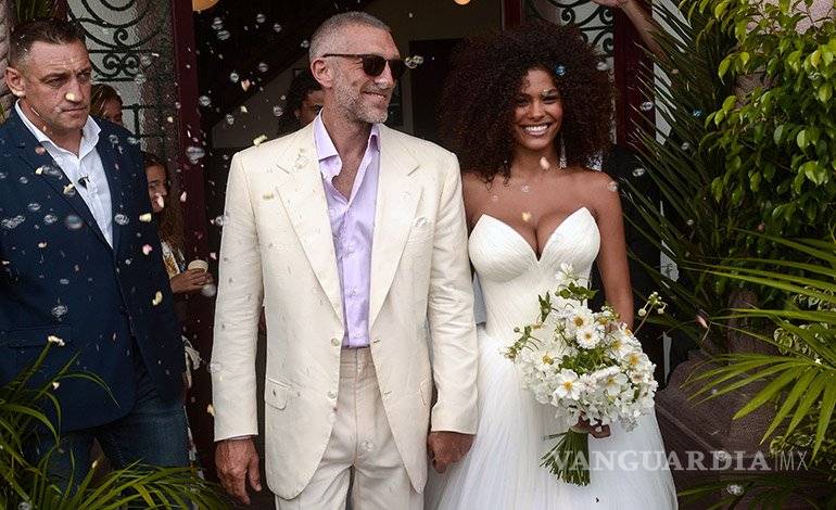 $!Vincent Cassel y Tina Kunakey se dan el 'sí' en Francia
